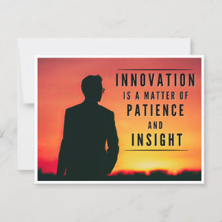 The Patience of Innovation - Inspirational Postcard