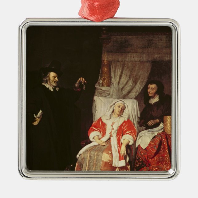 The Patient and the Doctor, 1660s Metal Ornament (Front)