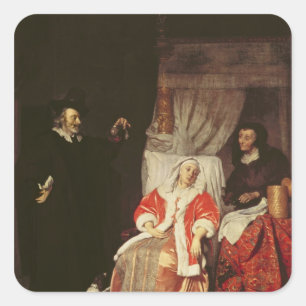 The Patient and the Doctor, 1660s Square Sticker