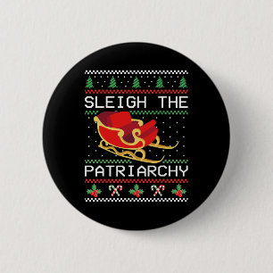 The Patriarchy Feminist Christmas Lover Women 1 6 Cm Round Badge