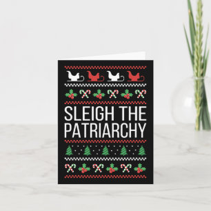 The Patriarchy Feminist Christmas Lover Women  Card