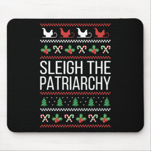The Patriarchy Feminist Christmas Lover Women Mouse Pad