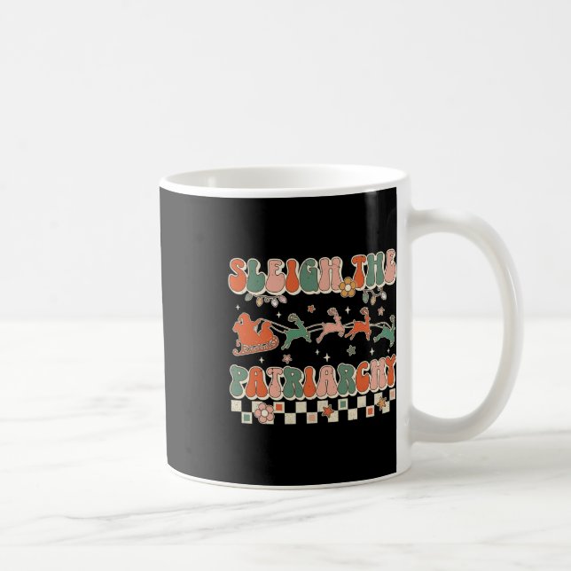 The Patriarchy Feminist Feminism Meme Retro Christ Coffee Mug (Right)