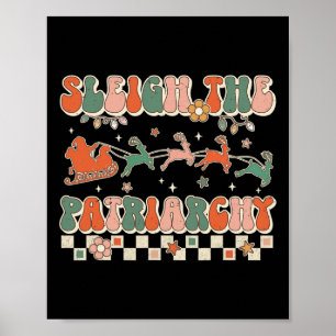 The Patriarchy Feminist Feminism Meme Retro Christ Poster