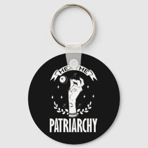The Patriarchy Witchcraft Moon Phase Feminist Witc Key Ring