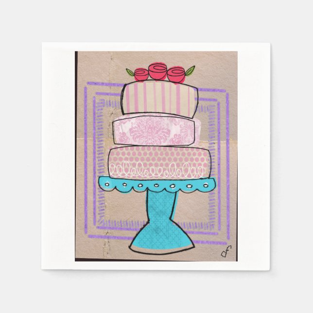 The Patterened Pastel Tower Napkin (Front)