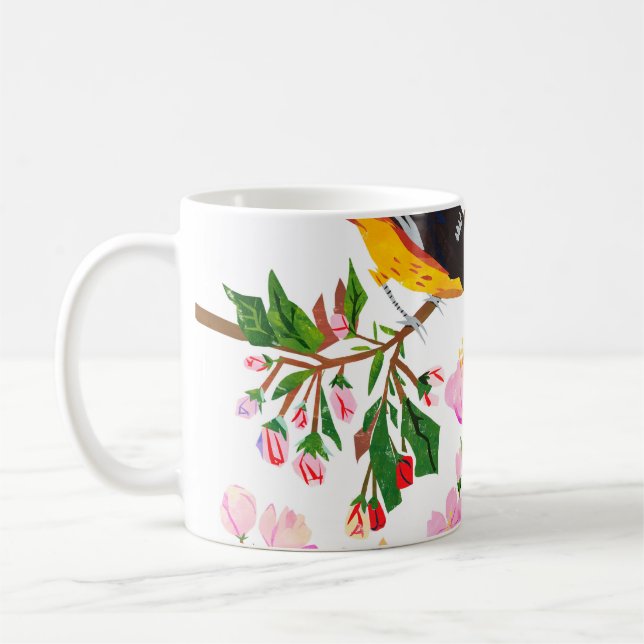 The pattern is with birds and flowers. It is creat Coffee Mug (Left)