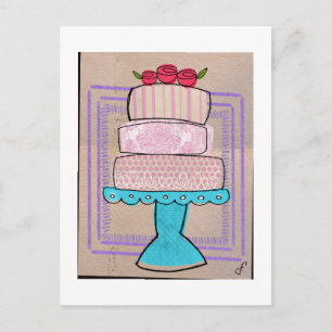 The Patterned Pastel Tower Postcard
