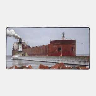 The Paul R Tregurtha Ship Lake Superior Desk Mat
