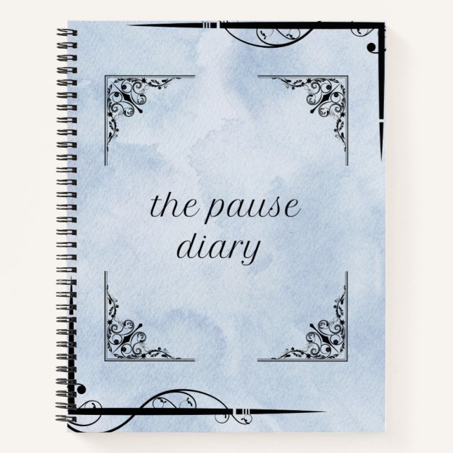 the pause diary  notebook (Front)