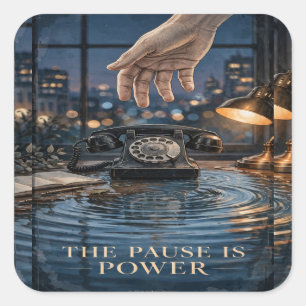 The Pause Is Power Night Desk Sticker