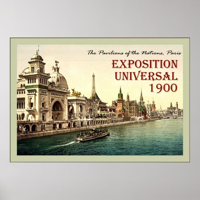 The Pavilions of the Nations ~ Paris ~ Vintage Poster (Front)