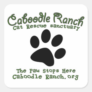 'The Paw Stops Here' Square Sticker