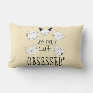 The "Pawsitively Cat Obsessed" Lumbar Cushion