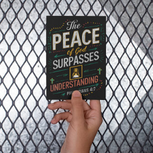 The peace of God surpasses understanding. Postcard