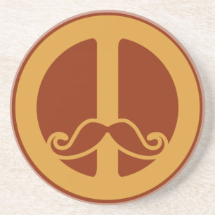 The Peace Stache coaster