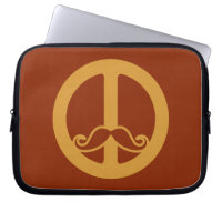 The Peace Stache custom laptop sleeve