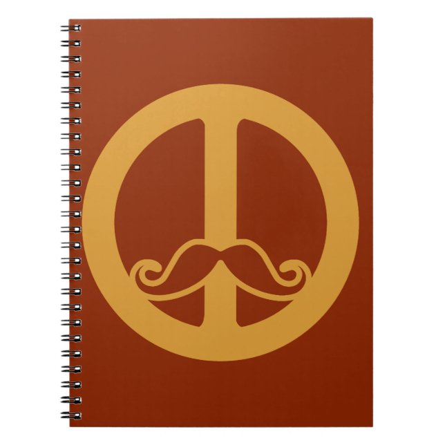 The Peace Stache custom Notebook (Front)