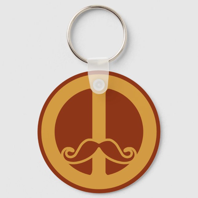 The Peace Stache key chain (Front)