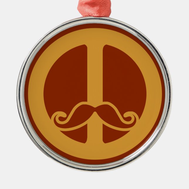 The Peace Stache ornament (Front)