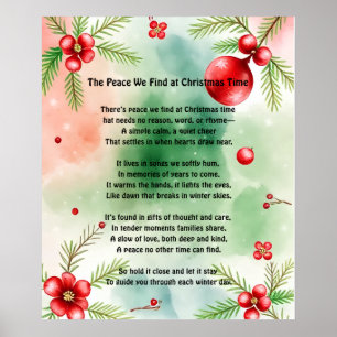 The Peace We Find at Christmas Time Poster
