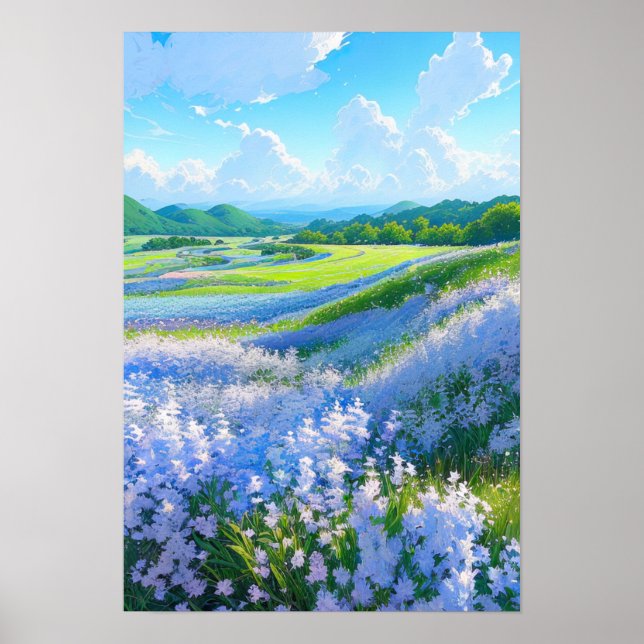 The Peaceful Blue Valley Poster (Front)