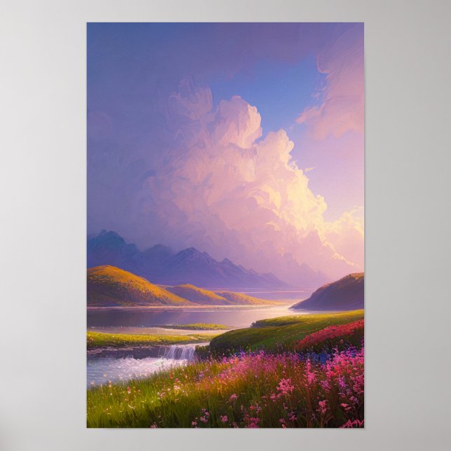 The Peaceful Valley Waters Poster (Front)