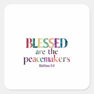 The Peacemakers Of God's Grace: Heavenly Mediators Square Sticker