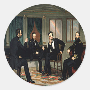 The Peacemakers Painting of 1868 Classic Round Sticker