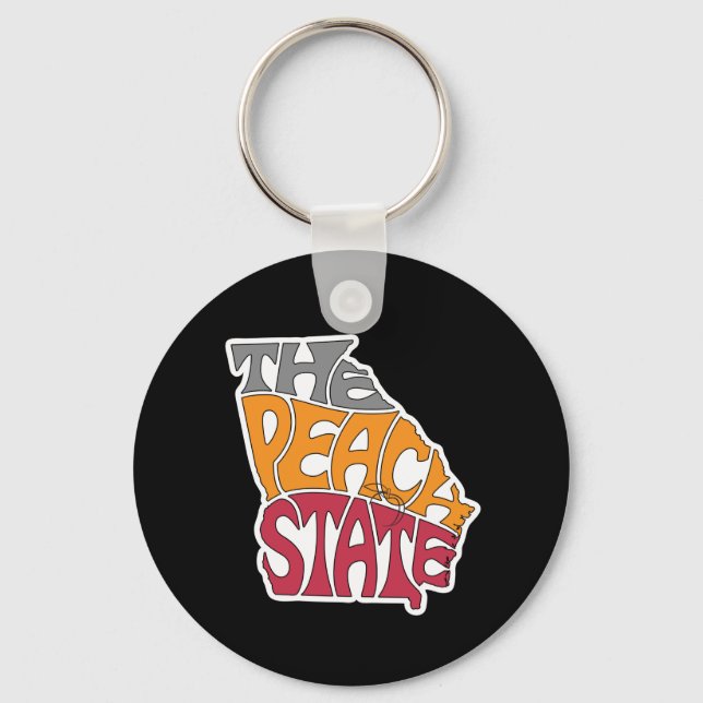 The Peach State - Georgia Keychain (Front)
