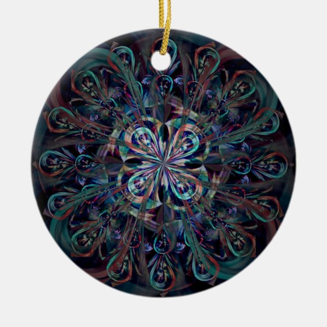 The Peacock Ceramic Ornament (Front)