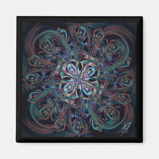 The Peacock Flower Magnet