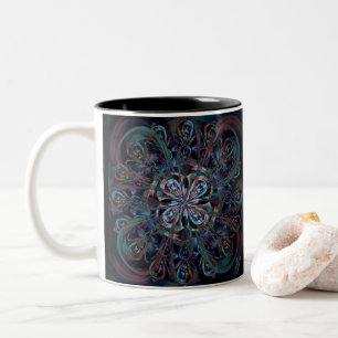 The Peacock Flower Two-Tone Coffee Mug