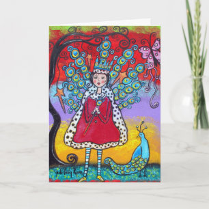 The Peacock Queen Happy Birthday Card