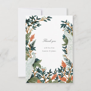 The Peacock Thank You Card