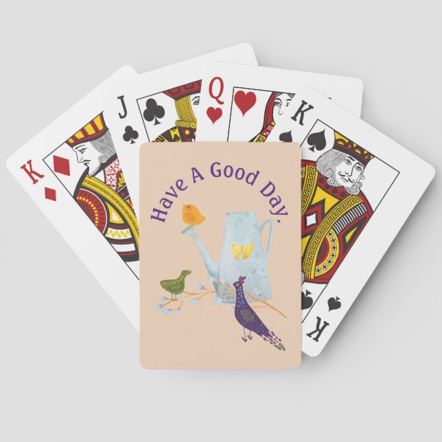 The Peacock, The Duck And The Chick Playing Cards (Back)
