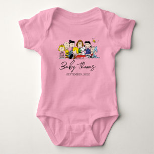The Peanuts Gang   Baby Announcement Bodysuit