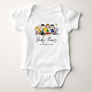 The Peanuts Gang   Baby Announcement Bodysuit