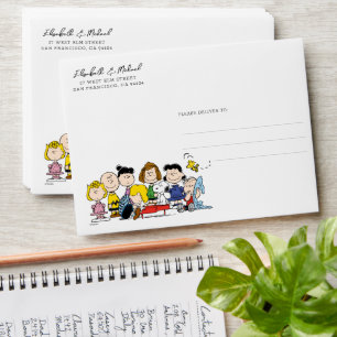 The Peanuts Gang   Baby Shower Envelope
