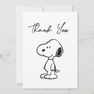 The Peanuts Gang   Baby Shower Thank You Card