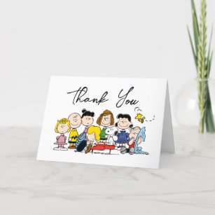 The Peanuts Gang   Baby Shower Thank You Card