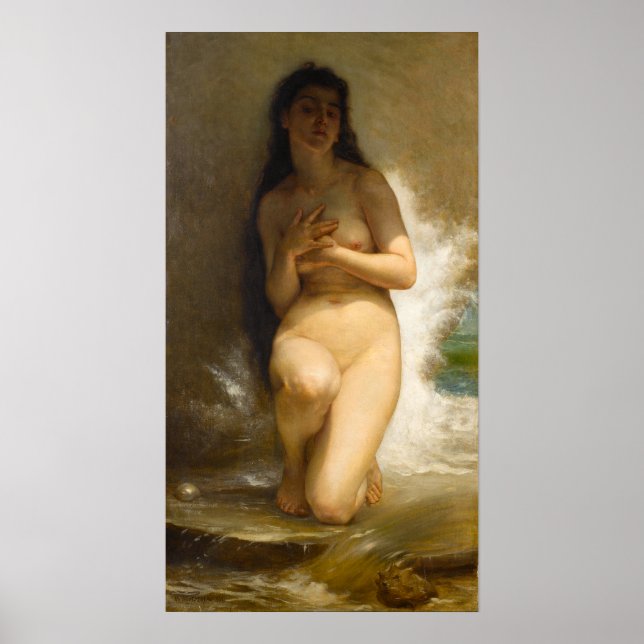 The Pearl by William-Adolphe Bouguereau Poster (Front)