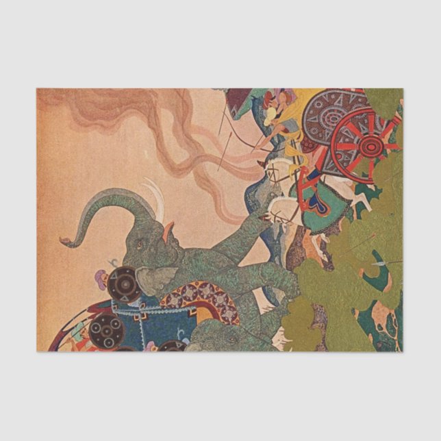 “The Pearl Warrior” by Edmund Dulac Tissue Paper (Front)