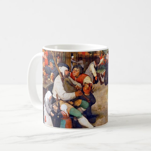 The Peasant Dance, Pieter Bruegel Coffee Mug (Front Left)