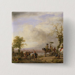 The Peasant Wedding 15 Cm Square Badge