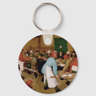 The Peasant Wedding by Pieter Bruegel the Elder Key Ring