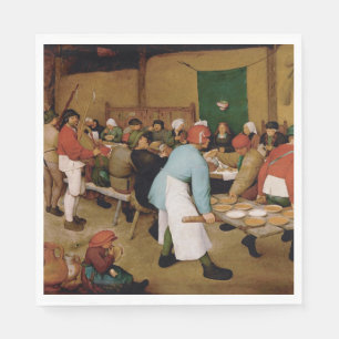 The Peasant Wedding by Pieter Bruegel the Elder Napkin