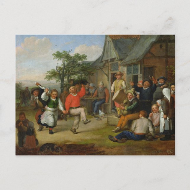 The Peasants' Dance, 1678 Postcard (Front)