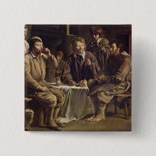 The Peasant's Meal, 1642 15 Cm Square Badge
