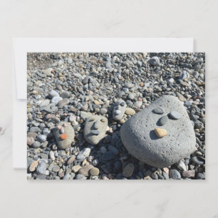 The pebbles on the beach